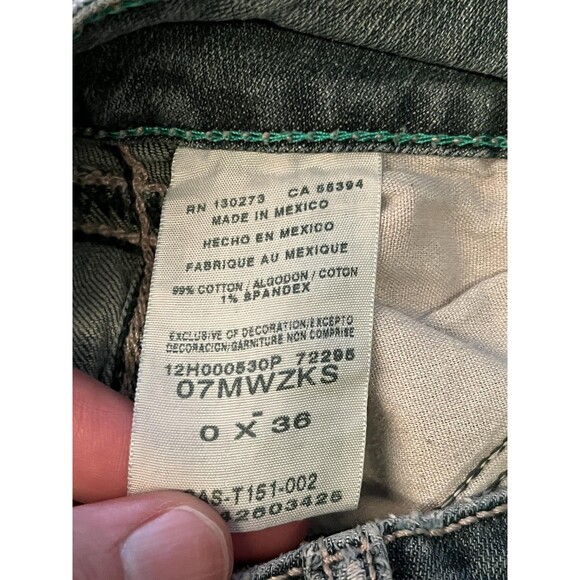 Wrangler Jeans Womens 0x36 Blue Bootcut 07MWZKS Embellished Back Pocket Denim - Picture 9 of 10